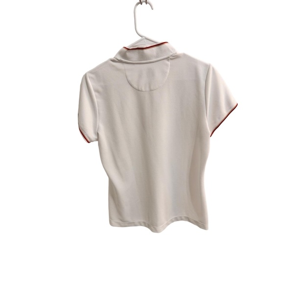 EP Pro Tour Tech Medium Polo Shirt Short Sleeve Half Zip Striped Cuffs Womens - Picture 4 of 7